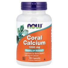 Now Foods Coral Calcium 1 000 mg 100 Veg Capsules GMP Quality Assured, Kosher