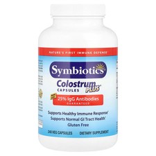 Symbiotics Colostrum Plus 240 Veg Capsules Antibiotic-Free, Gluten-Free