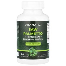 Saw Palmetto + Nettle Leaf/Pumpkin/Pygeum, 180 Veg Capsules