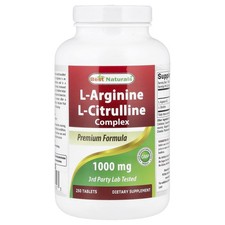 L-Arginine, L-Citrulline Complex, 1,000 mg, 250 Tablets