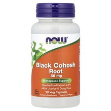 Now Foods Black Cohosh Root 80 mg 90 Veg Capsules GMP Quality Assured, Vegan,