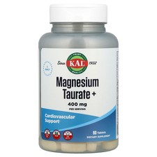 KAL Magnesium Taurate  400 mg 90 Tablets Vegan, Vegetarian