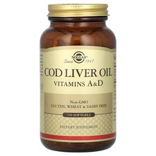 Cod Liver Oil, Vitamins A & D, 250 Softgels