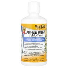 Vital Earth Minerals Mineral Blend Fulvic-Humic 32 fl oz 946 ml Gluten-Free,