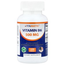 Vitamin B6, 500 mg, 120 Tablets