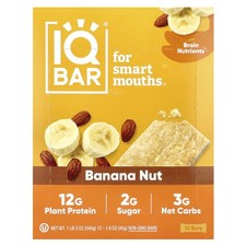 Plant Protein Bar, Banana Nut, 12 Bars, 1.6 oz (45 g) Each