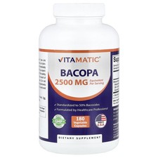 Bacopa, 180 Vegetable Capsules (1,250 mg per Capsule)