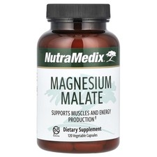 Magnesium Malate, 120 Vegetable Capsules (100 mg per Capsule)