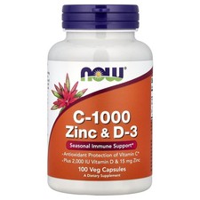 C-1000 Zinc & D-3, 100 Veg Capsules