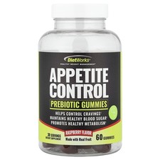 Appetite Control, Prebiotic Gummies, Raspberry , 60 Gummies