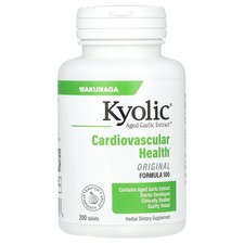 Wakunaga - Kyolic Cardiovascular Formula 100 200 Tablets Gluten-Free, GMP