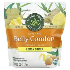 Organic Belly Comfort, Lemon Ginger, 30 Individually Wrapped Lozenges, 4.13 oz