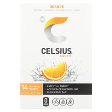 Live Fit, Orange, 14 On-The-Go Packets, 0.19 oz (5.25 g) Each