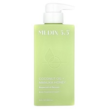 Body Treatment Cream, Coconut Oil + Manuka Honey, 15 fl oz (444 ml)