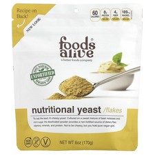 Foods Alive Superfoods Nutritional Yeast 6 oz 170 g Gluten-Free, Kosher,