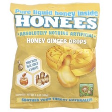 Honey Ginger Drops, 20 Pieces, 3.5 oz (100 g)