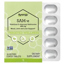 Synergy®, SAM-e, 400 mg, 30 Enteric Coated Tablets