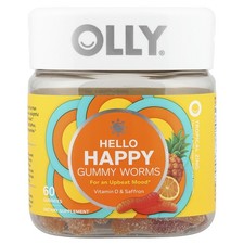 Hello Happy, Gummy Worms, Tropical Zing, 60 Gummies