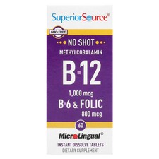 Methylcobalamin B-12, B-6 & Folic, 60 MicroLingual® Instant Dissolve Tablets