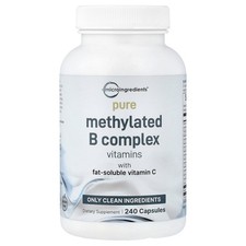 Pure Methylated B Complex Vitamins with Vitamin C, 240 Capsules