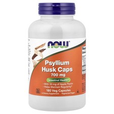Now Foods Psyllium Husk Caps 700 mg 180 Capsules GMP Quality Assured