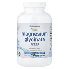 Pure Magnesium Glycinate, 240 Capsules