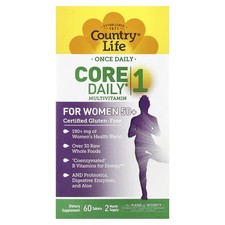 Country Life Core Daily-1 Multivitamins Women 50  60 Tablets Gluten-Free, GMP