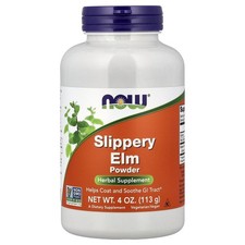 Now Foods Slippery Elm Powder 4 oz 113 g GMP Quality Assured, Vegan, Vegetarian