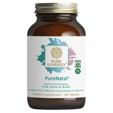 The Synergy Company PureNatal 120 Tablets Dairy-Free, Gluten-Free, Organic,