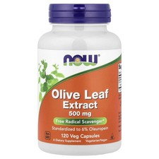 Now Foods Olive Leaf Extract 500 mg 120 Veg Capsules GMP Quality Assured, Vegan,