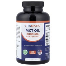 MCT Oil, 180 Softgels (1,000 mg per Softgel)
