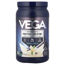 Plant-Based Performance Protein + Creatine, Creamy Vanilla , 1 lb 6 oz (624 g)