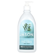 Jason Natural  Body Wash Purifying Tea Tree 30 fl oz 887 ml Leaping Bunny, No