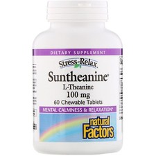 Natural Factors, Stress-Relax, (2 Pack) Suntheanine, L-Theanine, 100 mg, 60