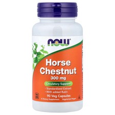 Now Foods Horse Chestnut 300 mg 90 Veggie Caps GMP Quality Assured, Vegan,