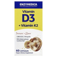 Vitamin D3 + Vitamin K2, 60 Capsules