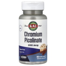 KAL Chromium Picolinate ActivMelt Cinnamon Bun 120 Micro Tablets Sugar-Free