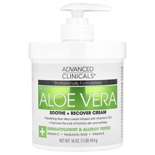 Aloe Vera, Soothe + Recover Cream, 16 oz (454 g)