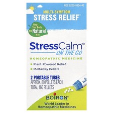 StressCalm® On The Go, 2 Portable Tubes, 80 Pellets Each