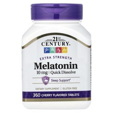 Melatonin, Quick Dissolve, Cherry, 10 mg, 360 Tablets