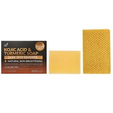 Kojic Acid & Turmeric Bar Soap + African Net, For All Skin Types , 2 Bars, 5 oz