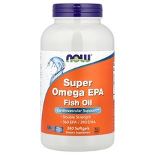 Now Foods Super Omega EPA Molecularly Distilled 240 Softgels GMP Quality Assured