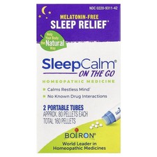 SleepCalm® On The Go, 2 Portable Tubes, 80 Pellets Each