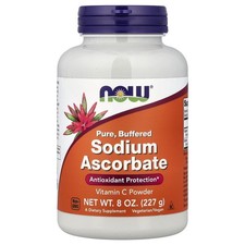 Now Foods Sodium Ascorbate Powder 8 oz 227 g GMP Quality Assured, Vegan,