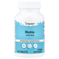 Everyday Essentials, Biotin, 1,000 mcg, 100 Tablets