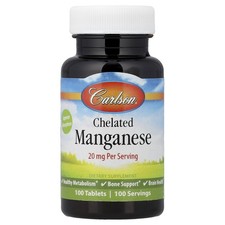 Chelated Manganese , 20 mg , 100 Tablets