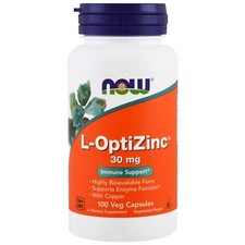 Now Foods, (3 Pack) L-OptiZinc, 30 mg, 100 Veg Capsules