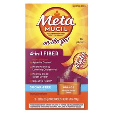 On-The-Go, 4-in-1 Fiber, Orange, Sugar Free, 30 Powder Packets, 0.21 oz (5.8 g)