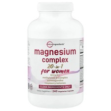 Magnesium Complex 20-in-1, For Women, 240 Vegetarian Capsules