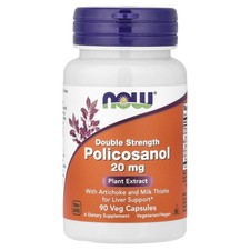 Now Foods Policosanol Double Strength 90 Veg Capsules GMP Quality Assured,